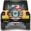 Green Bay Packers Spare Tire Covers Custom US Flag Style