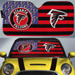 Atlanta Falcons Car Sunshade Custom US Flag Style