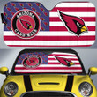 Arizona Cardinals Car Sunshade Custom US Flag Style