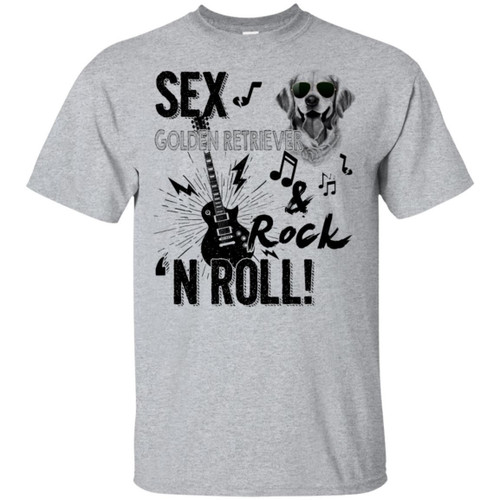 Sex Golden Retriever Rock 'N' Roll Funny T-shirt Men Women HA05