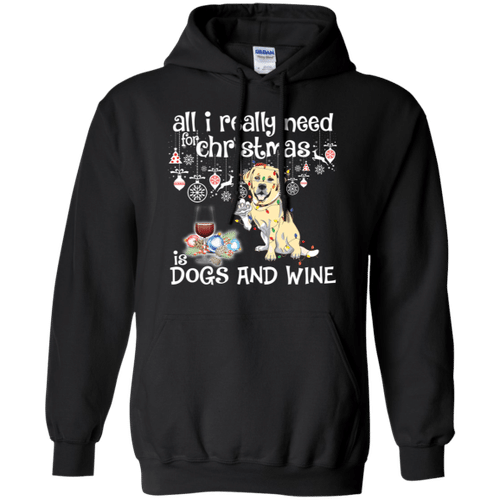 All I Need For Christmas Is Wine And Golden Retriever Dog Hoodie