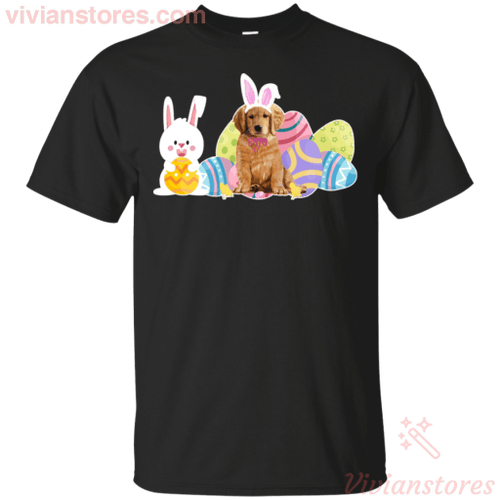 Easter Egg Bunny Terrier Golden Retriever Dog Cute Gift Shirt HA03