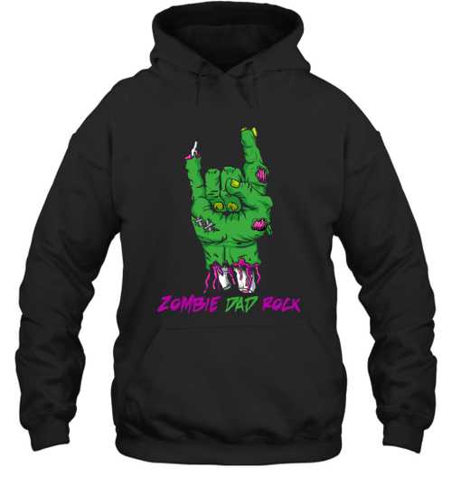 Zombie Dad Rock Halloween Hoodie Sweatshirt Family Tee