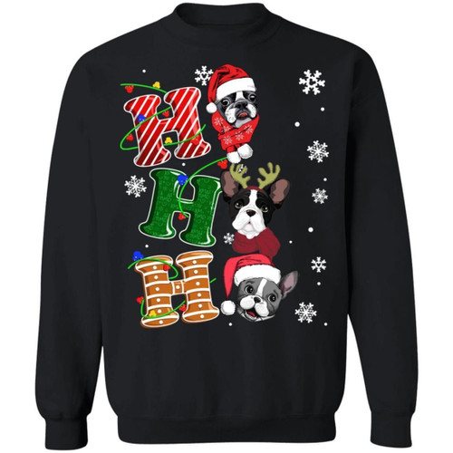 Christmas Dog Sweater HoHoHo French Bulldog Santa Sweatshirt Xmas