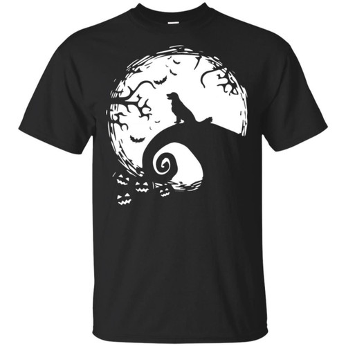Golden Retriever On Nightmare Spiral Hill Halloween T-shirt