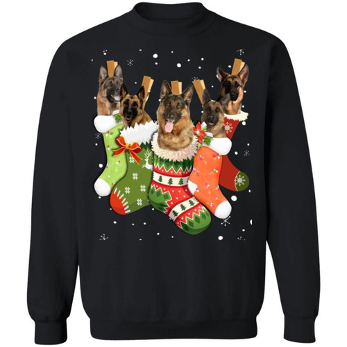German Shepherd Stocking Christmas Sweatshirt Xmas Gift Dog Lover