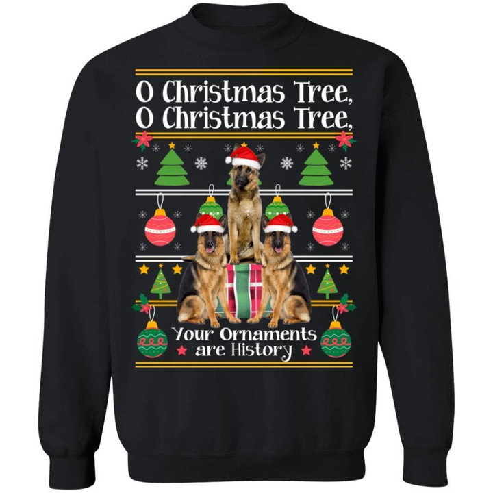 O Christmas Tree German Shepherd Dog Xmas Sweater Funny Gift Idea TT11-99Paws-com