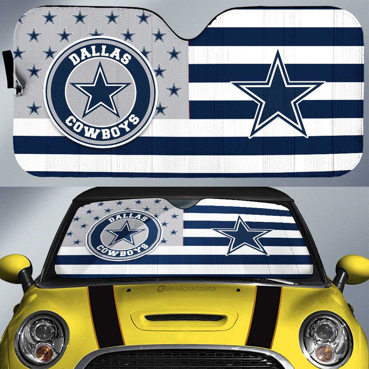 Dallas Cowboys Car Sunshade Custom US Flag Style