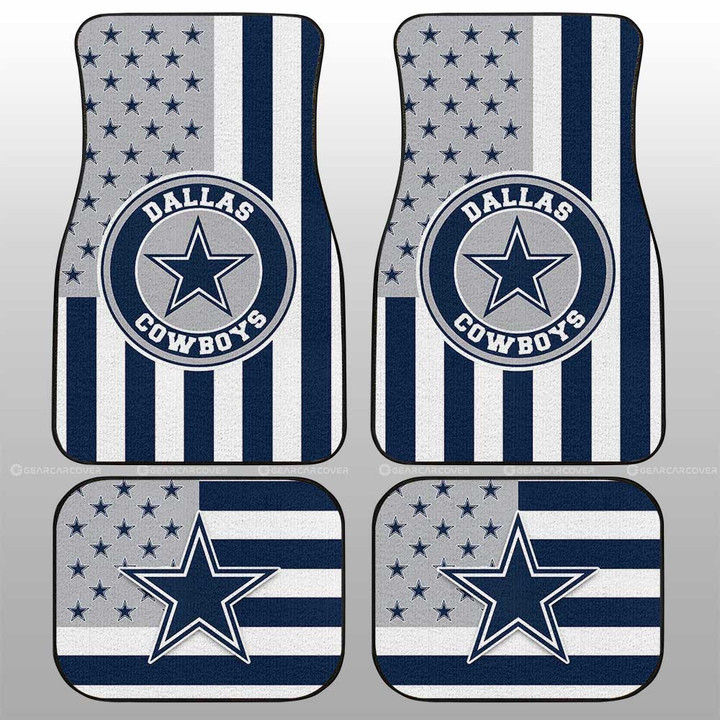 Dallas Cowboys Car Floor Mats Custom US Flag Style
