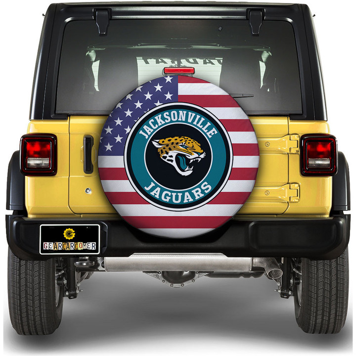 Jacksonville Jaguars Spare Tire Covers Custom US Flag Style