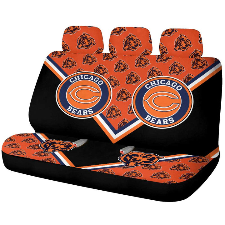 Chicago Bears Car Back Seat Cover Custom Car Decorations For Fans