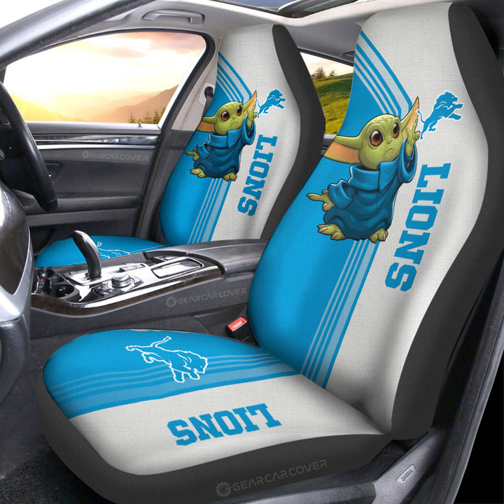 Detroit Lions Car Seat Covers Custom Car Accessories For Fans - Gearcarcover