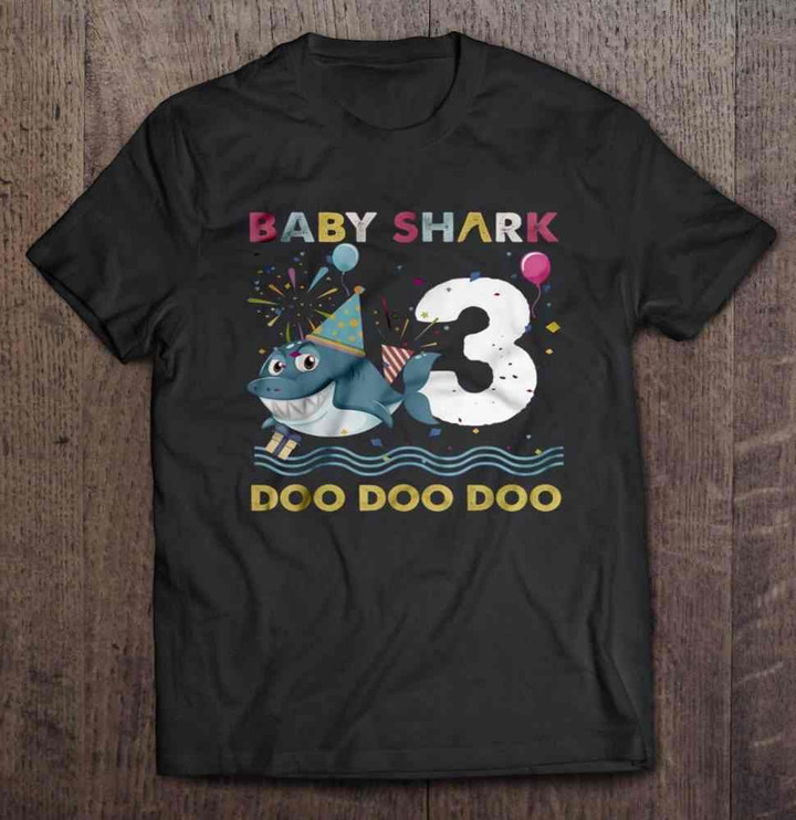 Baby Shark Doo Doo Doo 3rd Birthday Birthday T Shirt