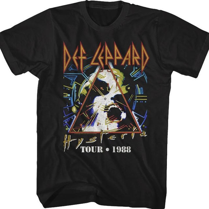 Black Hysteria Tour Def Leppard T-Shirt band DEF LEPPARD SHIRTS music singer T Shirt