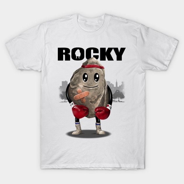 Rocky T-Shirt movie Parody Rock Rocky T Shirt