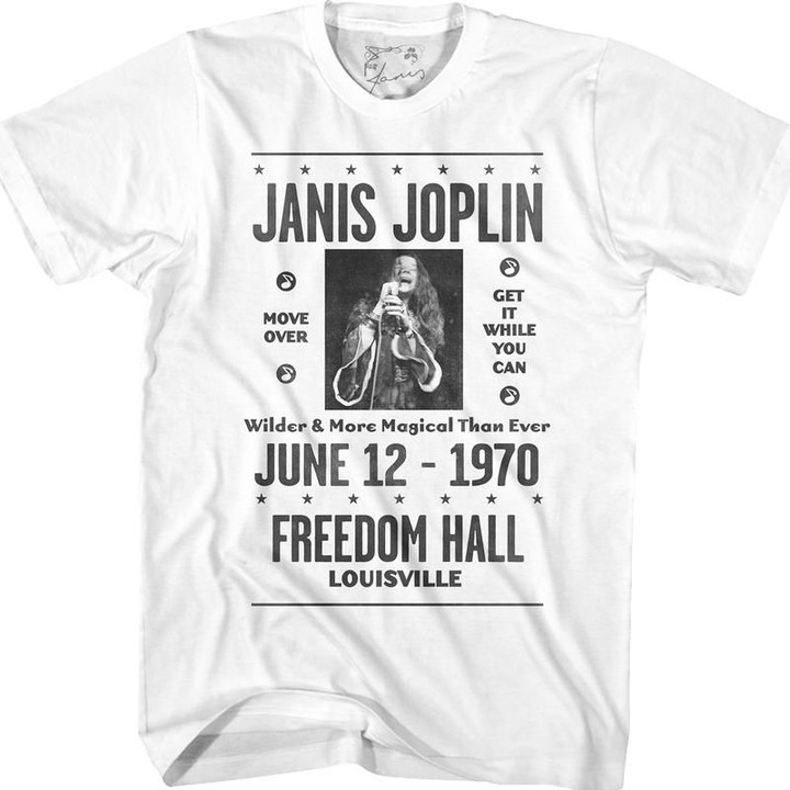Freedom Hall Janis Joplin T-Shirt band JANIS JOPLIN T-SHIRTS music singer T Shirt