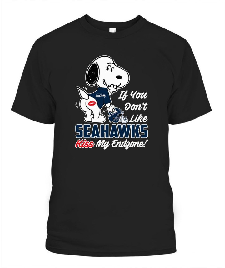 If you don't like Seahawks kiss my endzone NFL Seattle Seahawks T Shirt
