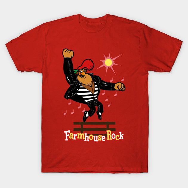 Farmhouse Rock T-Shirt Elvis Presley movie Parody Rock-a-Doodle T Shirt