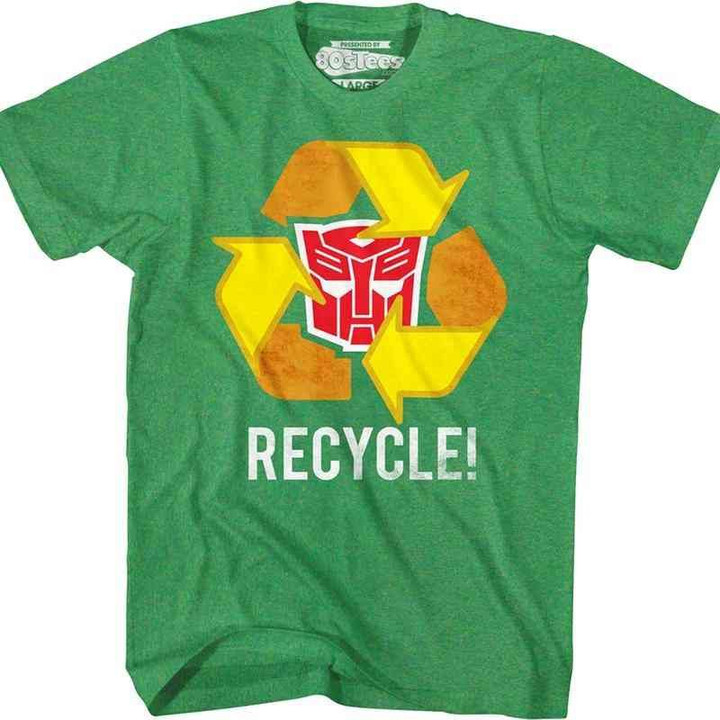 Autobots Recycle Transformers T-Shirt 80S CARTOON T Shirt