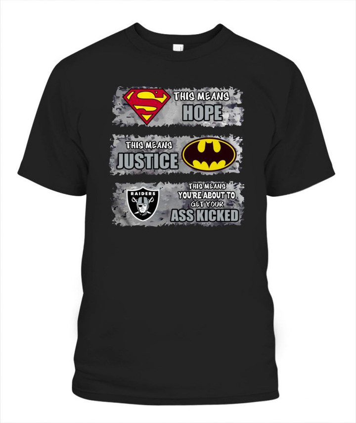 Justice league Raiders NFL Oakland Raiders T Shirt