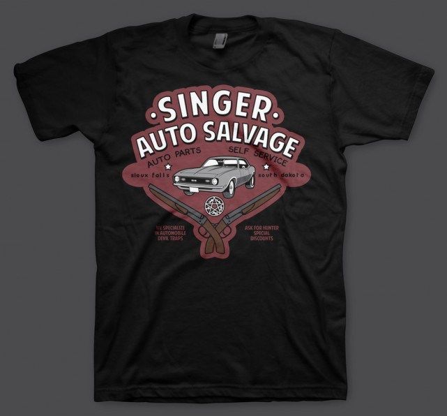 Singer Auto Salvage T-Shirt Supernatural TV T Shirt