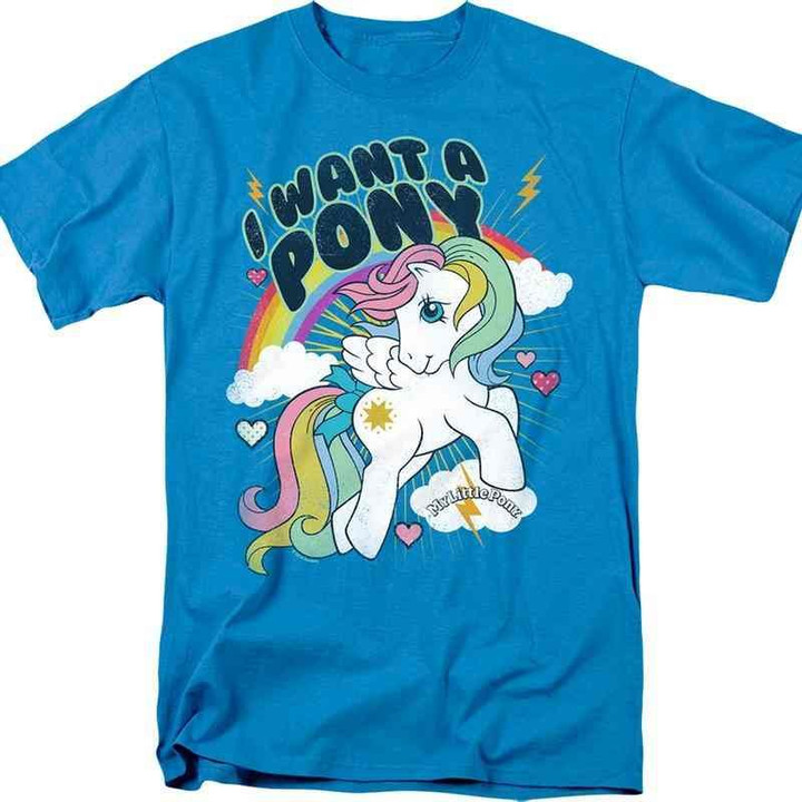 I Want A My Little Pony T-Shirt 80S CARTOON T Shirt