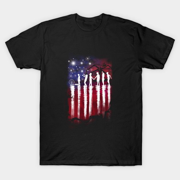 Hawkins 4th of July T-Shirt American flag Stranger Things TV T Shirt