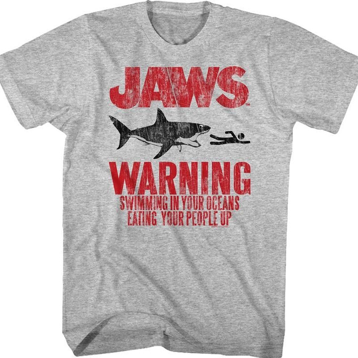 Warning Jaws T-Shirt JAWS T-SHIRTS T Shirt