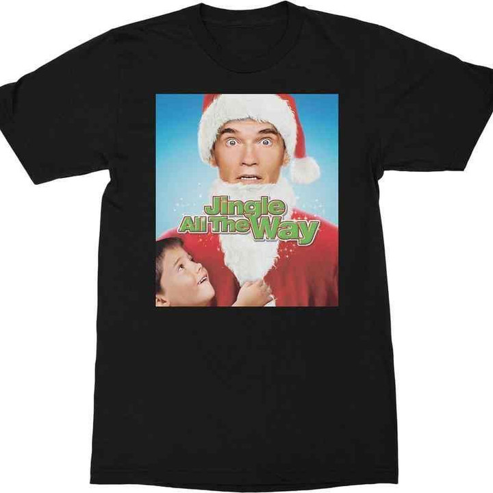 Black Jingle All The Way T-Shirt 90S MOVIES T-SHIRTS T Shirt