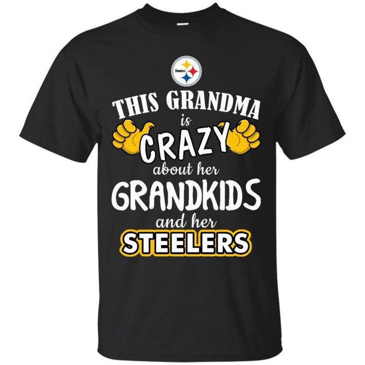 This Grandma Is Crazy About Her Grandkids And Her P.Steelers T Shirts bestfunnystore.com T Shirt
