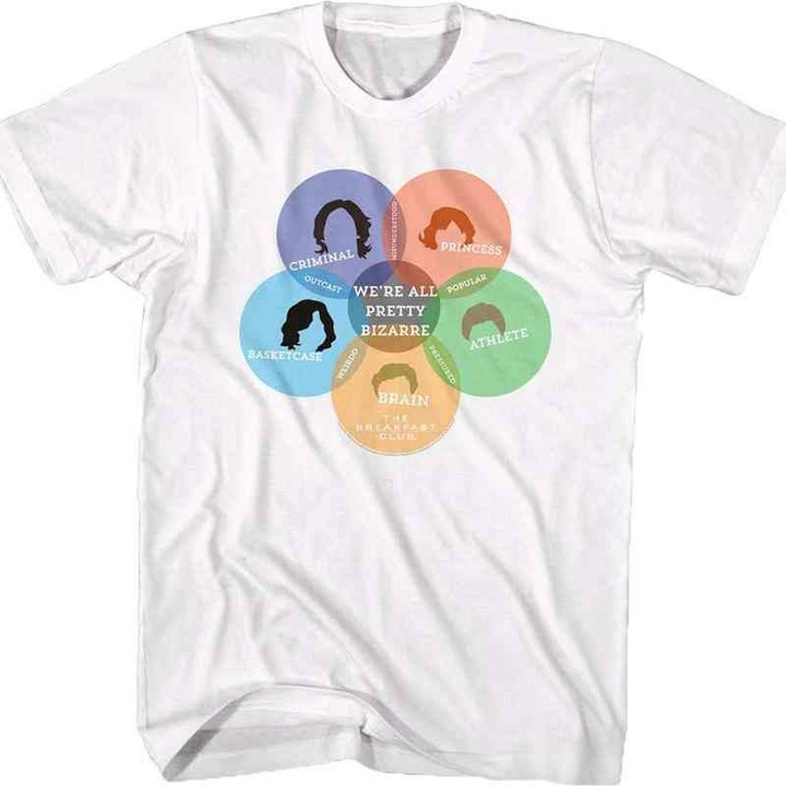 Venn Diagram Breakfast Club T-Shirt 80s Movie T Shirt
