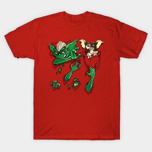 Don't Wear This Shirt After Midnight T-Shirt faux pocket Gizmo Gremlins Mogwai movie T Shirt