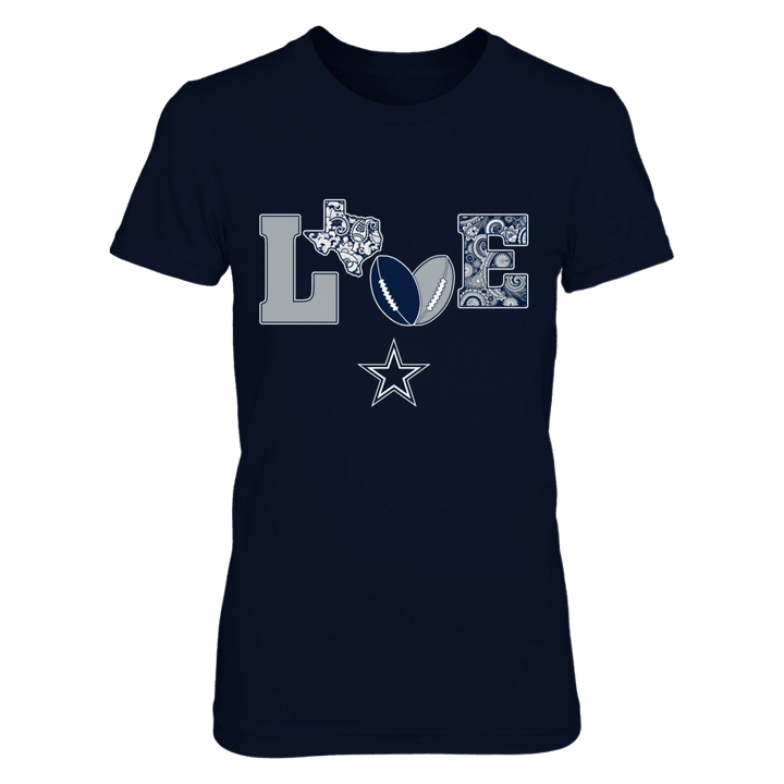 Dallas Cowboys - Love my team - Floral - Football NFL Dallas Cowboys 2 T Shirt