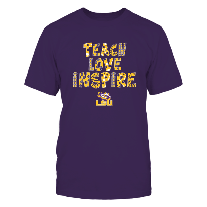 LSU Tigers - 19101410262 - Teacher - Teach Love Inspire - Doodle Pattern - APCX - IF13-IC13-DS27 LSU Tigers T Shirt