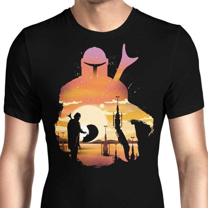Mando Sunset Graphic Arts T Shirt