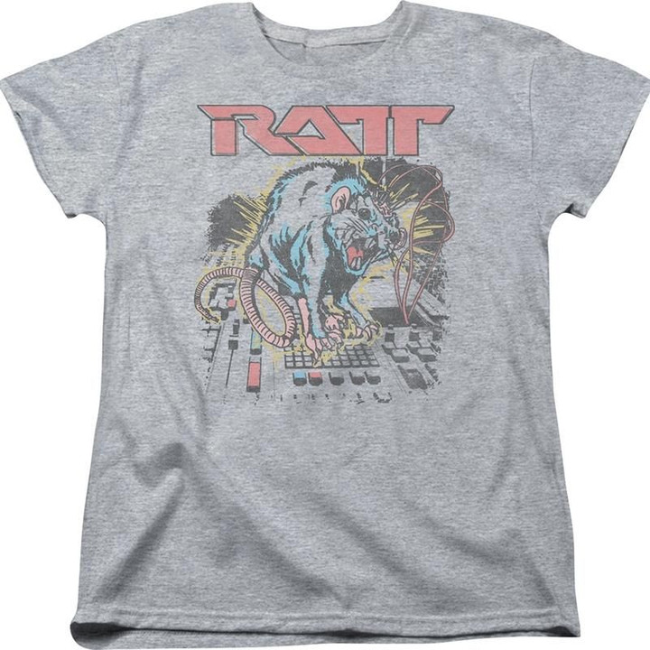 Womens Shocked Ratt Shirt band music Ratt T-Shirts singer T Shirt