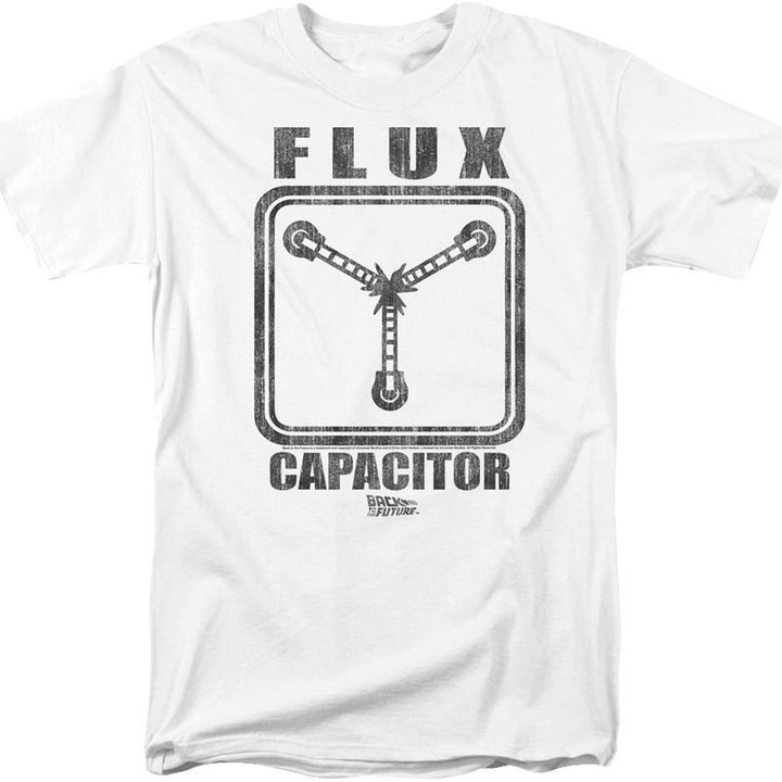 Black and White Flux Capacitor Back To The Future T-Shirt BACK TO THE FUTURE SHIRTS band music singer T Shirt