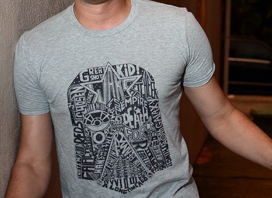Star Words T-Shirt Darth Vader movie Quote Star Wars Typography T Shirt