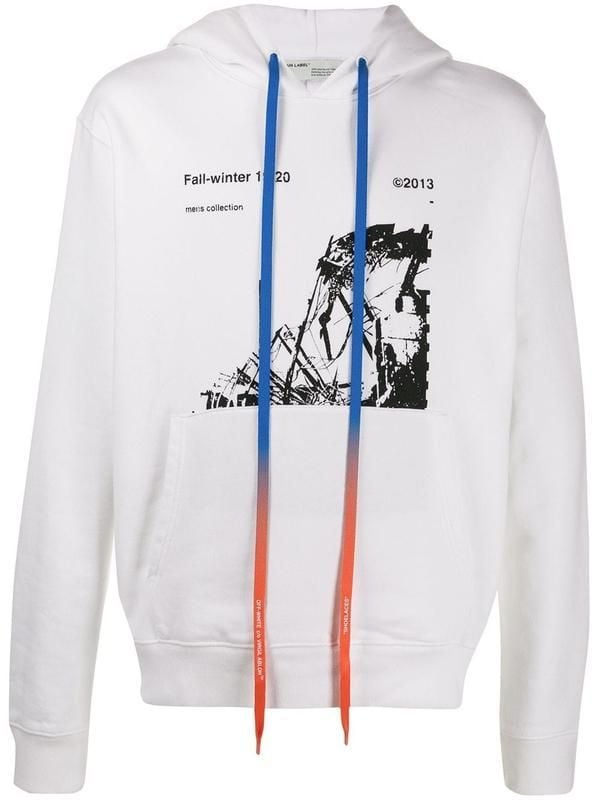 OFF-WHITE Ruined Factory Hoodie White/Black/Green