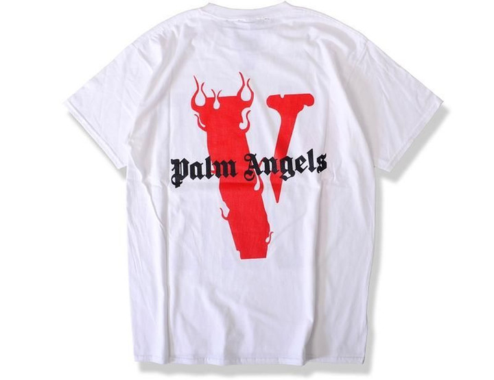 Vlone Red Palm Angels White Tee