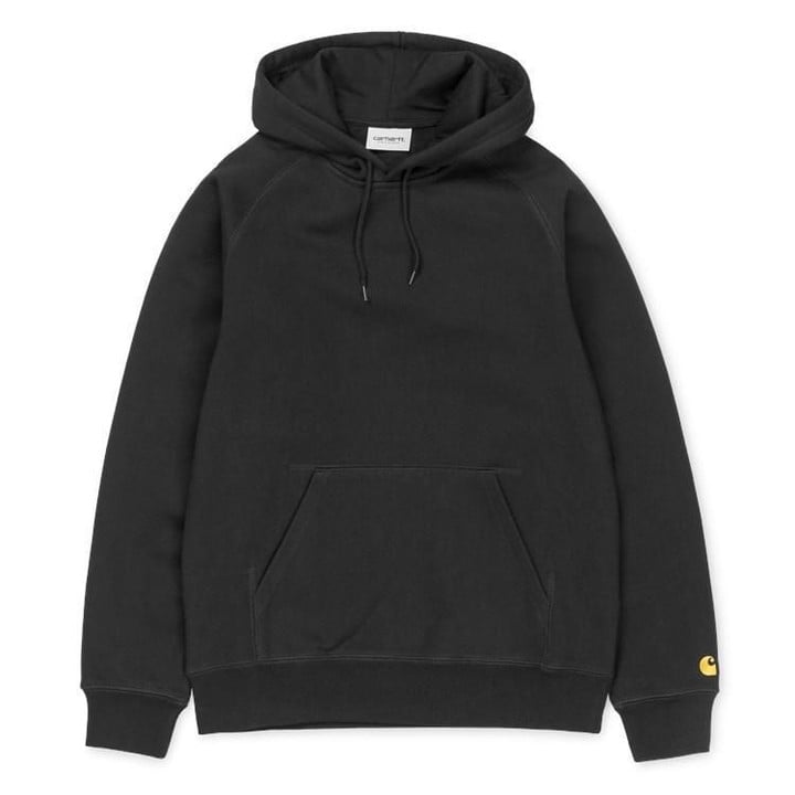 Carhartt WIP Chase Hooded Sweatshirt - Black/Gold