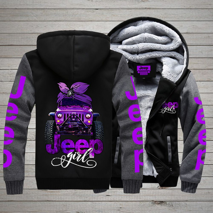 [PREMIUM] New Jeep Girl Purple NightSky Fleece Zip Hoodie