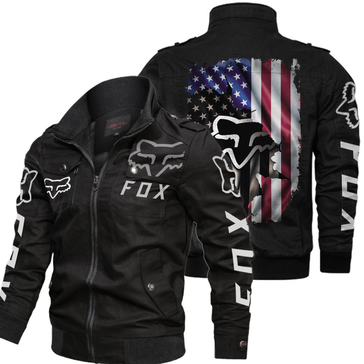 [PREMIUM] FX Racing US Flag Outdoor Jacket Stand Collar