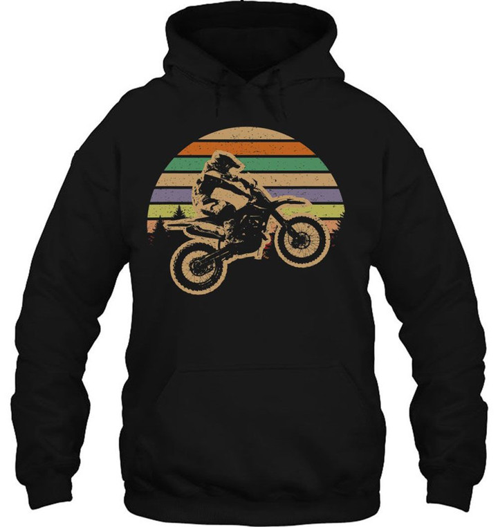 Motocross Dirtbike Lovers Vintage Classic Unisex Pullover Hoodie