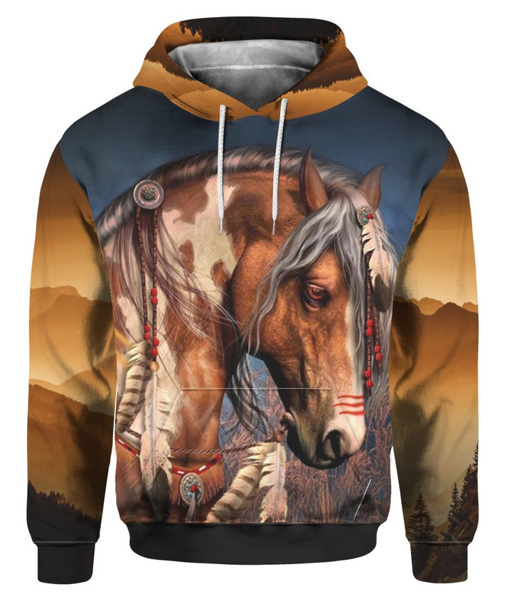 Horse Girl Sunset And Into The Forest I Go Light Night Pullover Hoodie 3D Graphic Printed Unisex Hooded Horse Sweatshirt