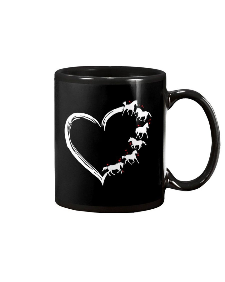 Horse Girl Horses Heart Artwork Coffee Mug