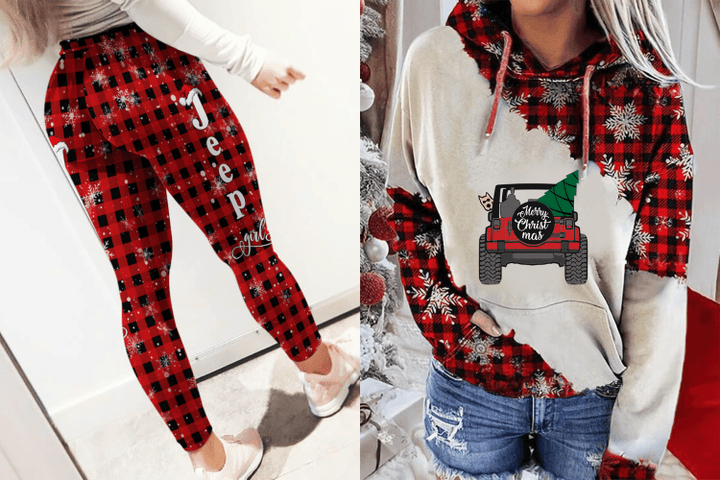 [SPECIAL] JEEP GIRL CHRISTMAS LEGGING, PULLOVER HOODIE