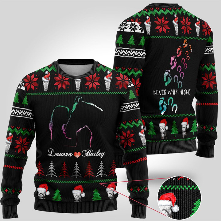[UNIQUE] I LOVE MY HORSE AND NEVER WALK ALONE UGLY SWEATER
