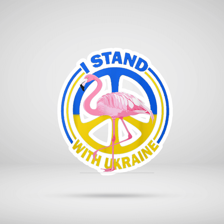 Flamingo Ukraine I Stand With Ukraine Flag Support Ukraine