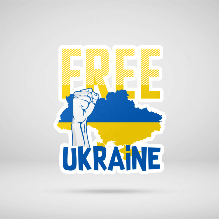 Free Ukraine Stand With Ukraine Bumper Sticker, Ukraine Sticker For Cars